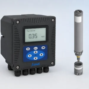 PDCL-600 composite membrane chlorine sensor with controller for residual and total chlorine monitoring
